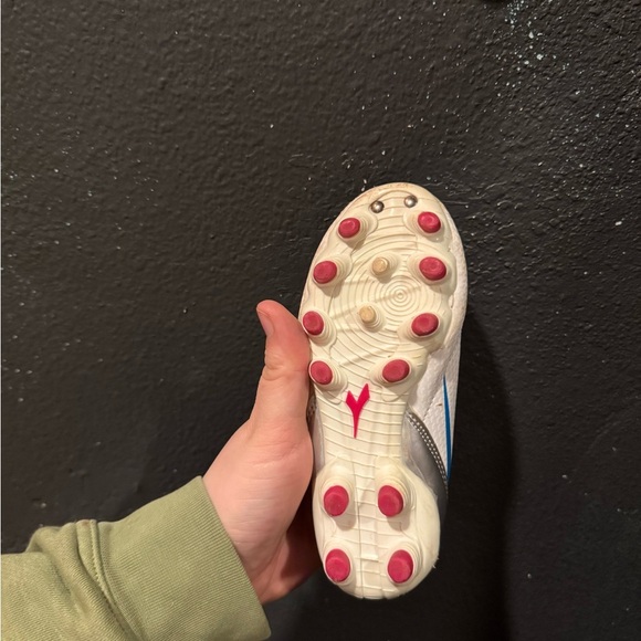 Kids Diadora Pink Blue Verona 2 Soccer Cleats Size 10 - Picture 4 of 8